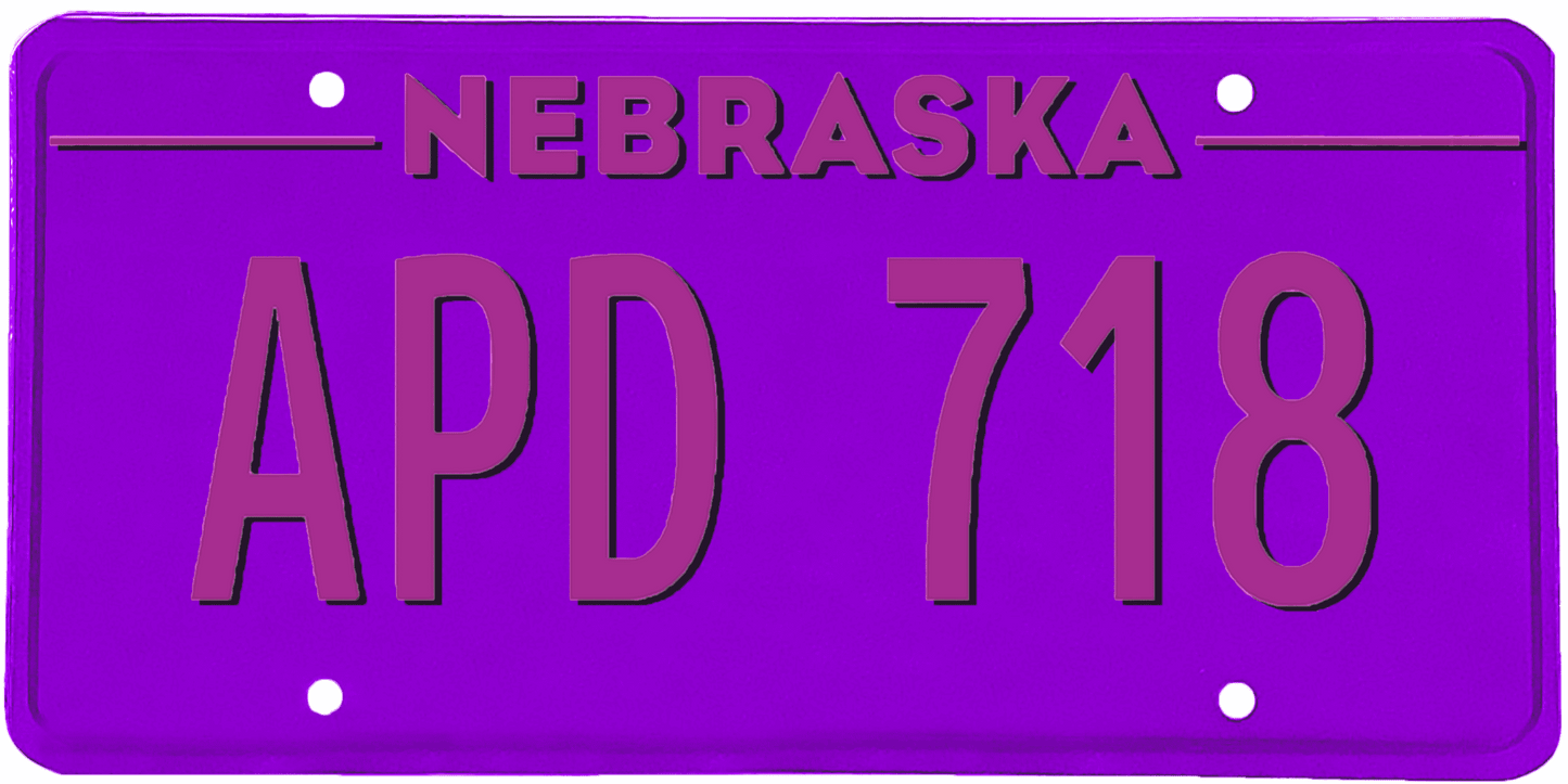 Nebraska License Plate Wrap Kit