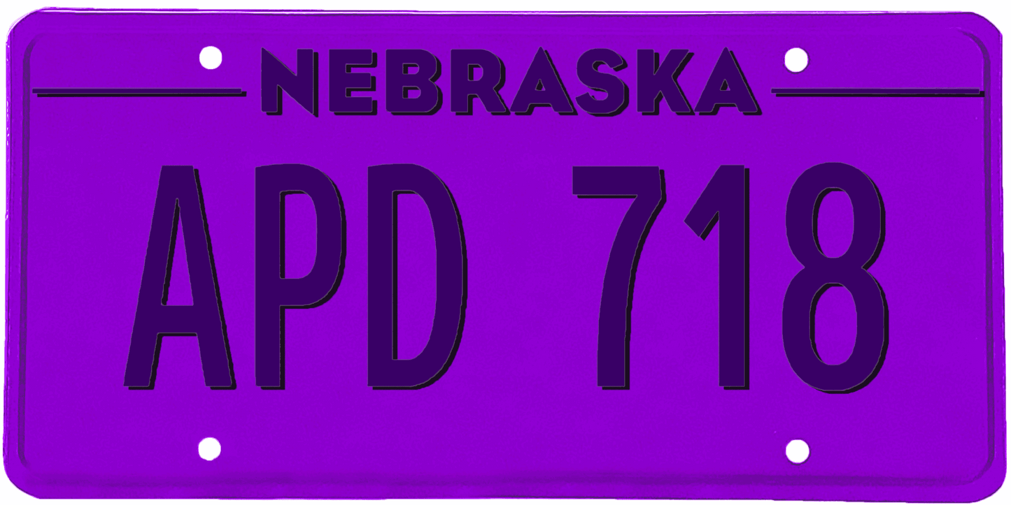 Nebraska License Plate Wrap Kit