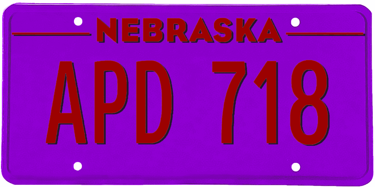 Nebraska License Plate Wrap Kit