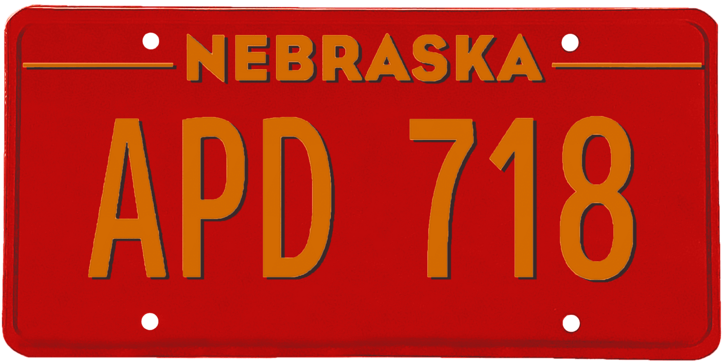 Nebraska License Plate Wrap Kit