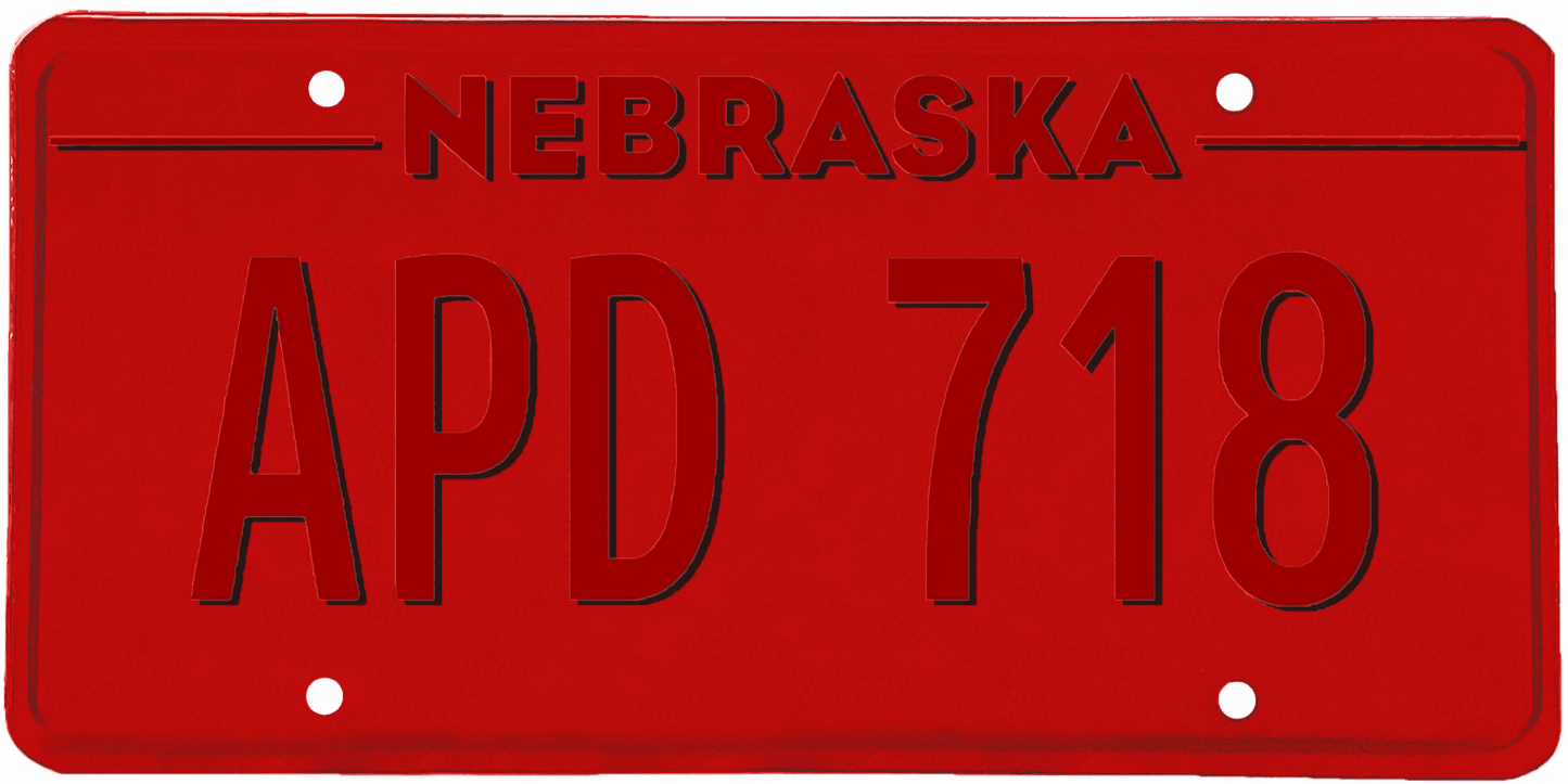 Nebraska License Plate Wrap Kit