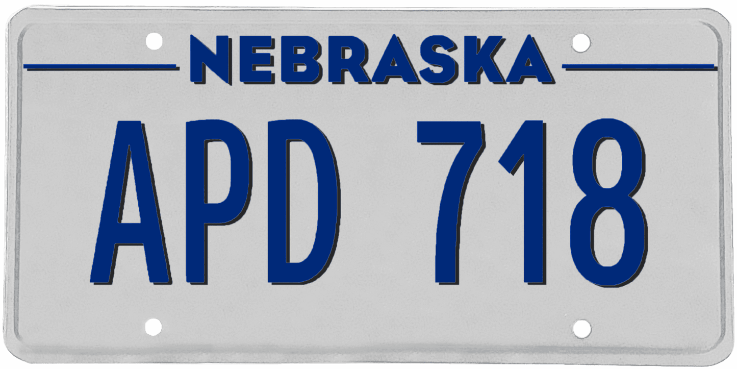 Nebraska License Plate Wrap Kit