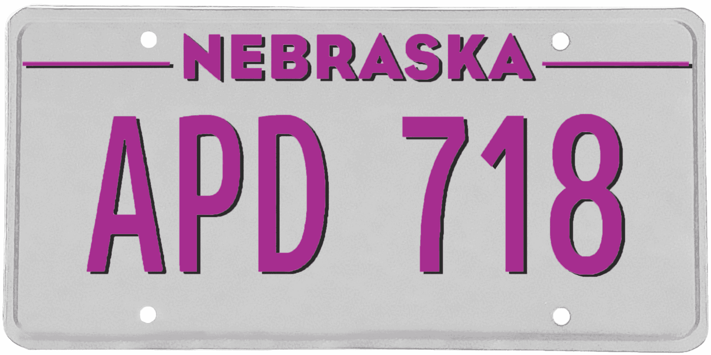 Nebraska License Plate Wrap Kit