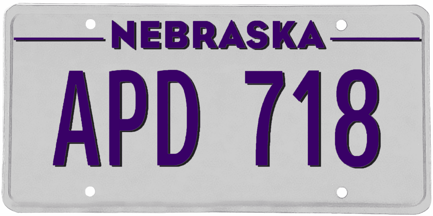 Nebraska License Plate Wrap Kit