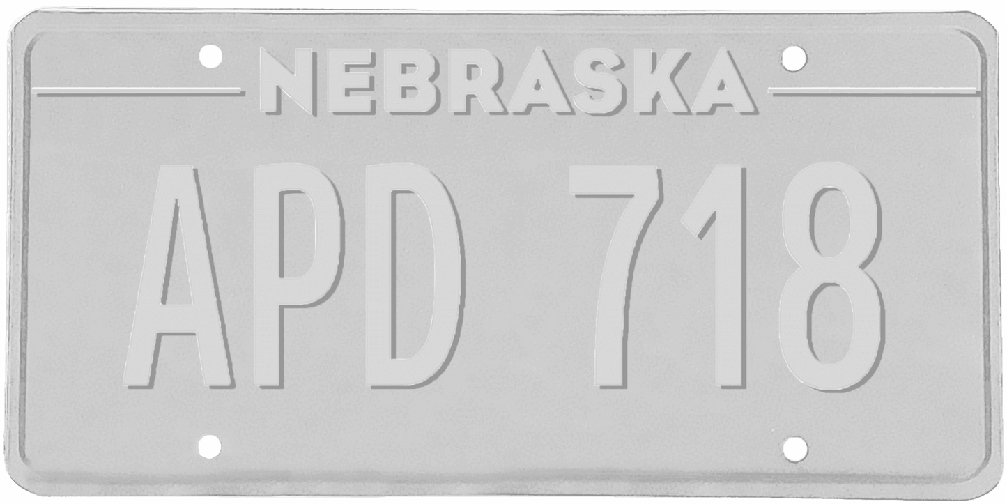 Nebraska License Plate Wrap Kit