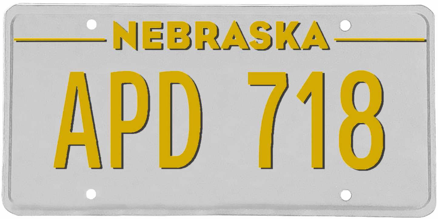 Nebraska License Plate Wrap Kit