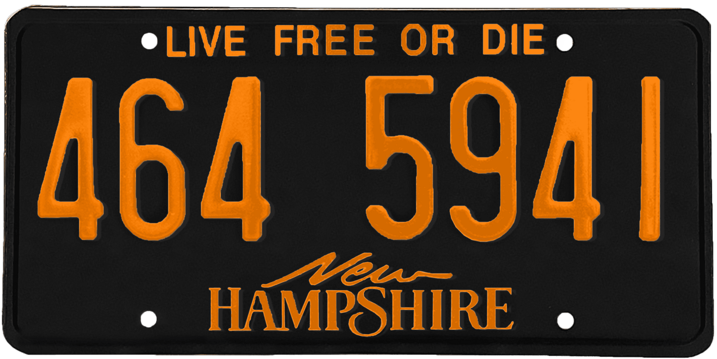 New Hampshire License Plate Wrap Kit