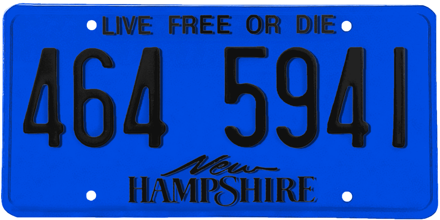 New Hampshire License Plate Wrap Kit