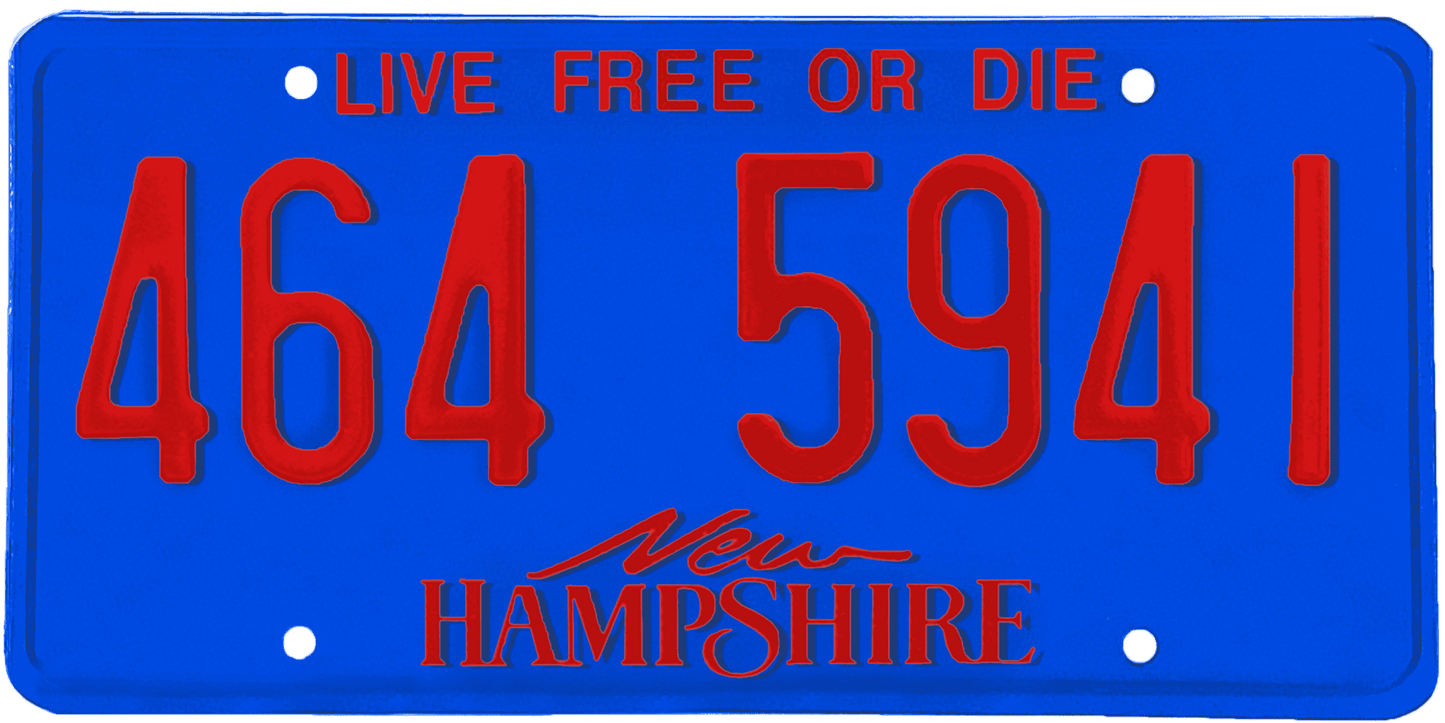 New Hampshire License Plate Wrap Kit