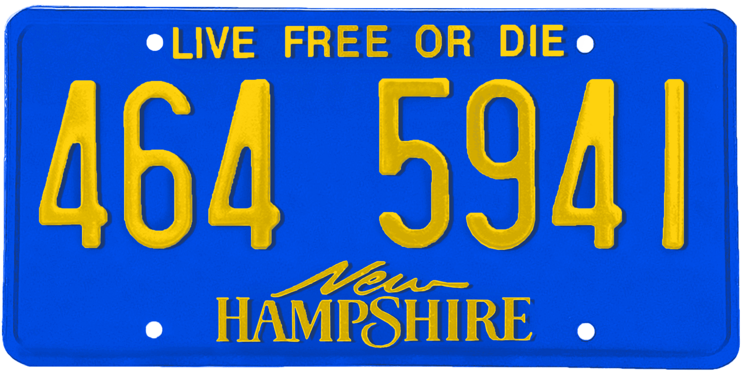 New Hampshire License Plate Wrap Kit