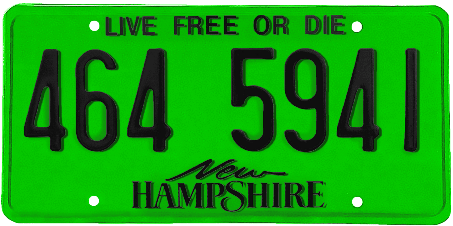 New Hampshire License Plate Wrap Kit