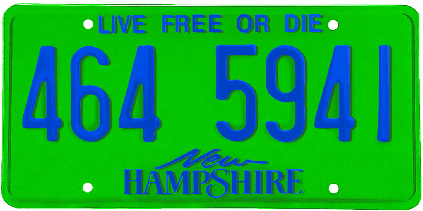 New Hampshire License Plate Wrap Kit