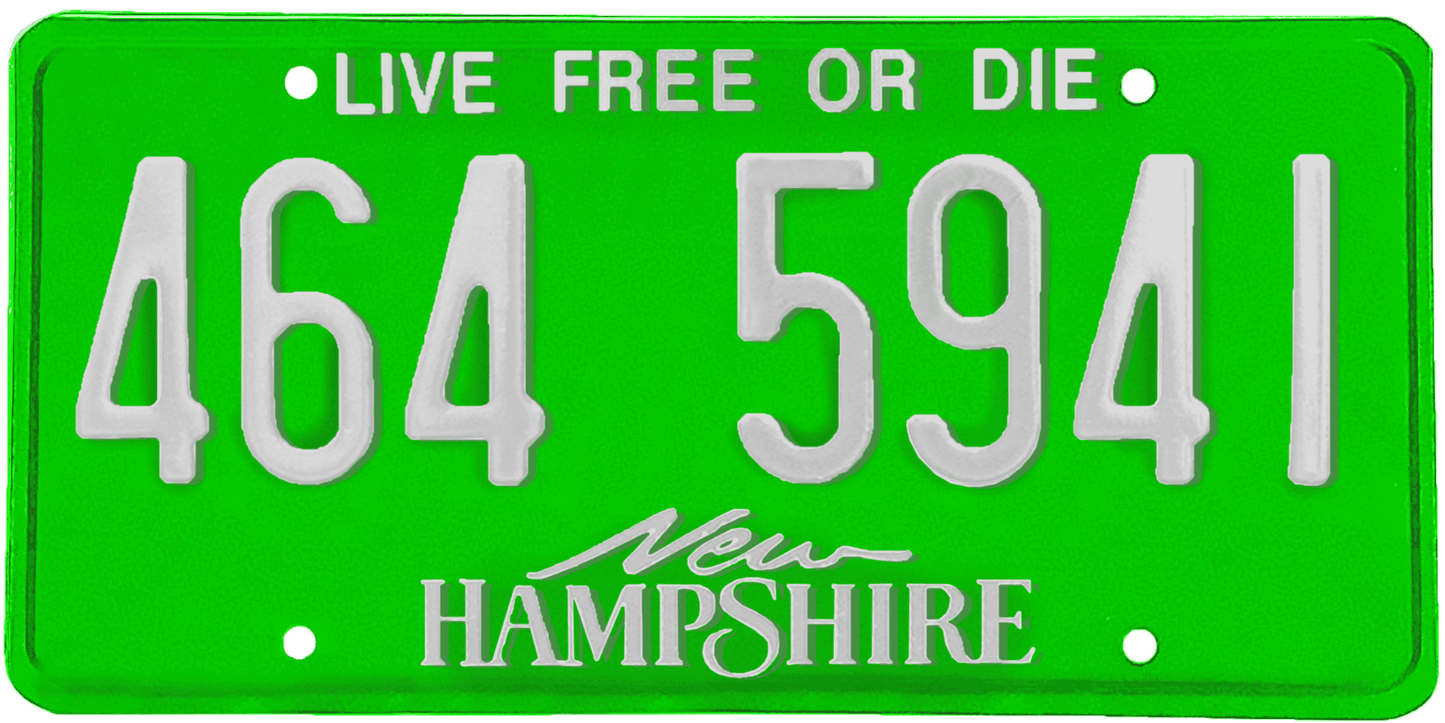 New Hampshire License Plate Wrap Kit