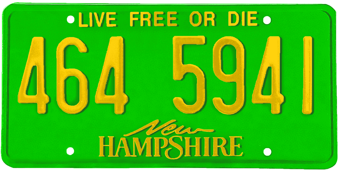 New Hampshire License Plate Wrap Kit