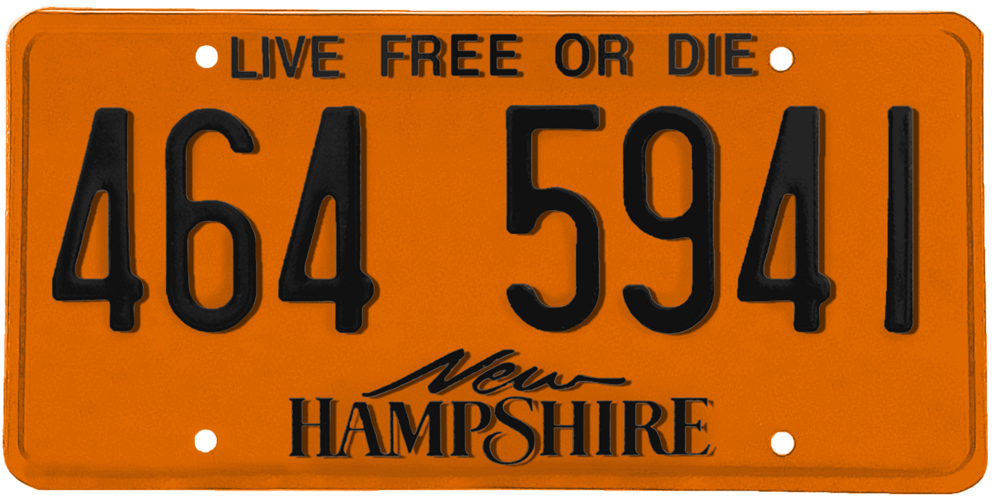 New Hampshire License Plate Wrap Kit