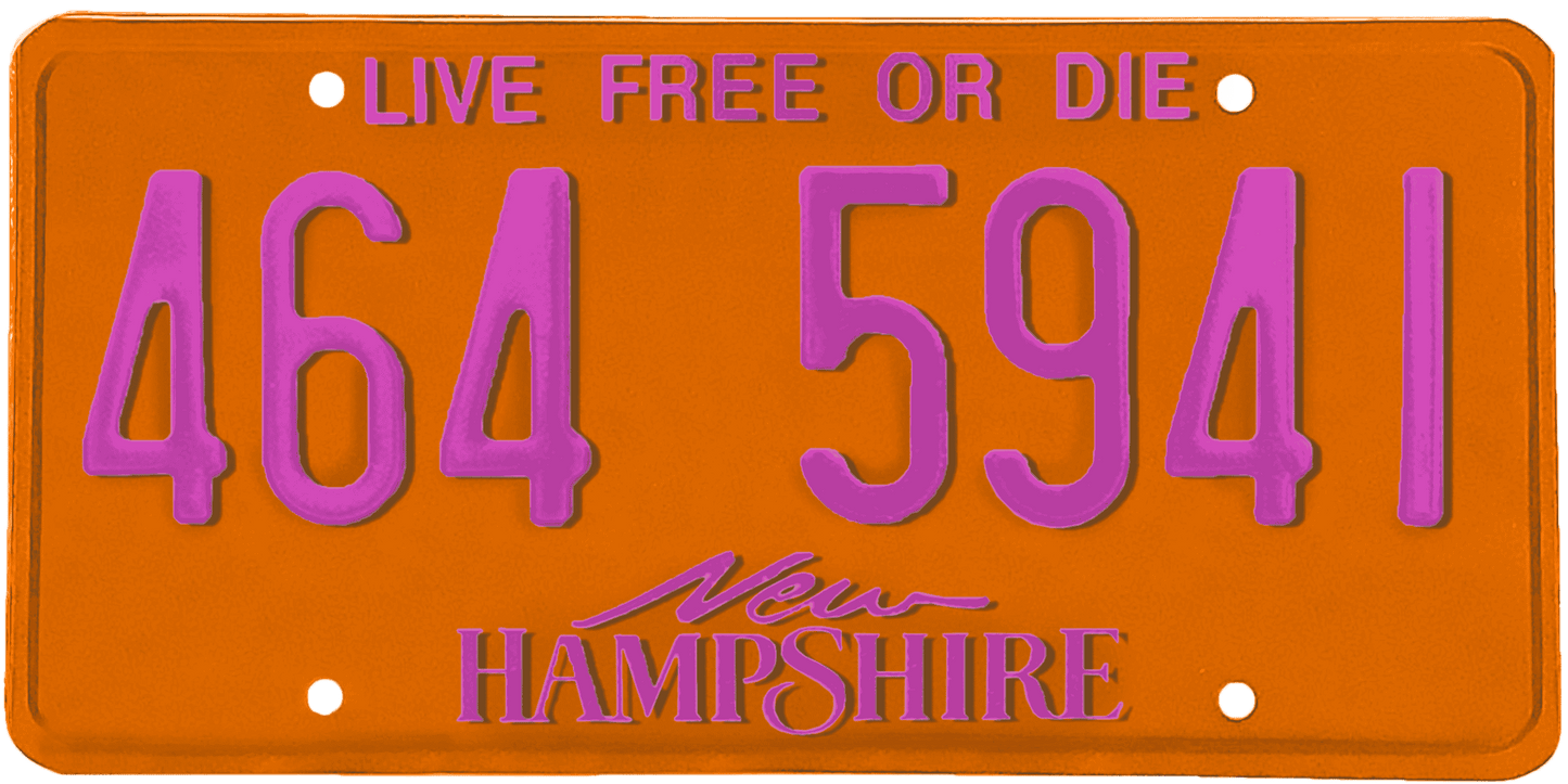 New Hampshire License Plate Wrap Kit