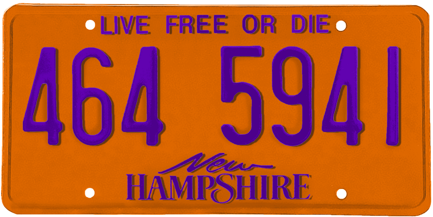 New Hampshire License Plate Wrap Kit