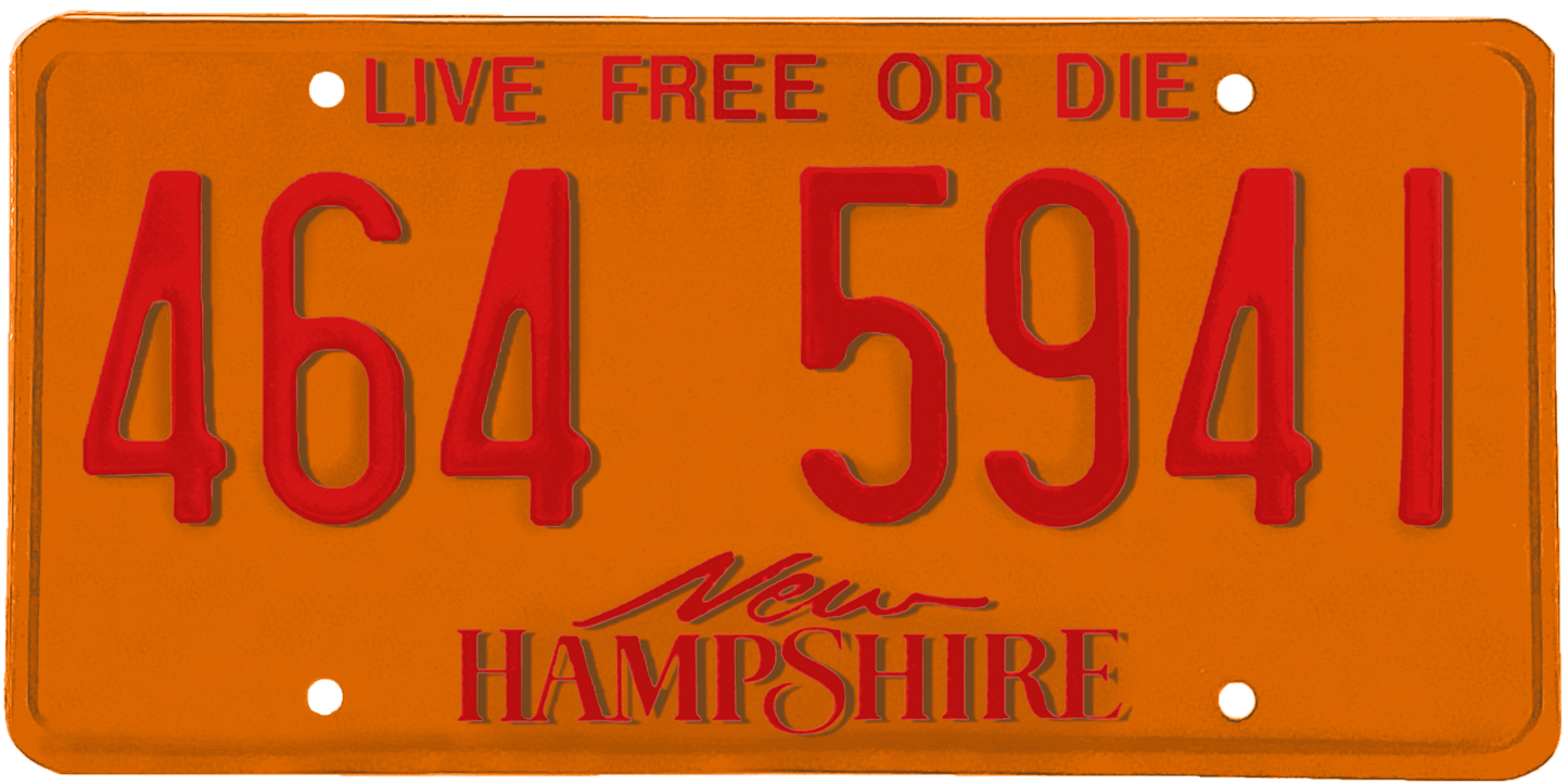 New Hampshire License Plate Wrap Kit