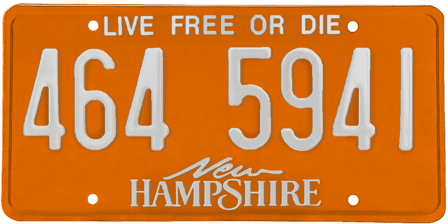 New Hampshire License Plate Wrap Kit