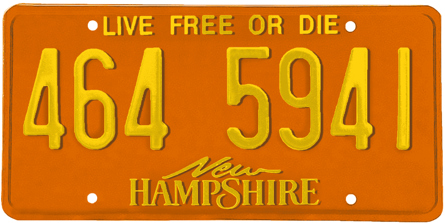 New Hampshire License Plate Wrap Kit