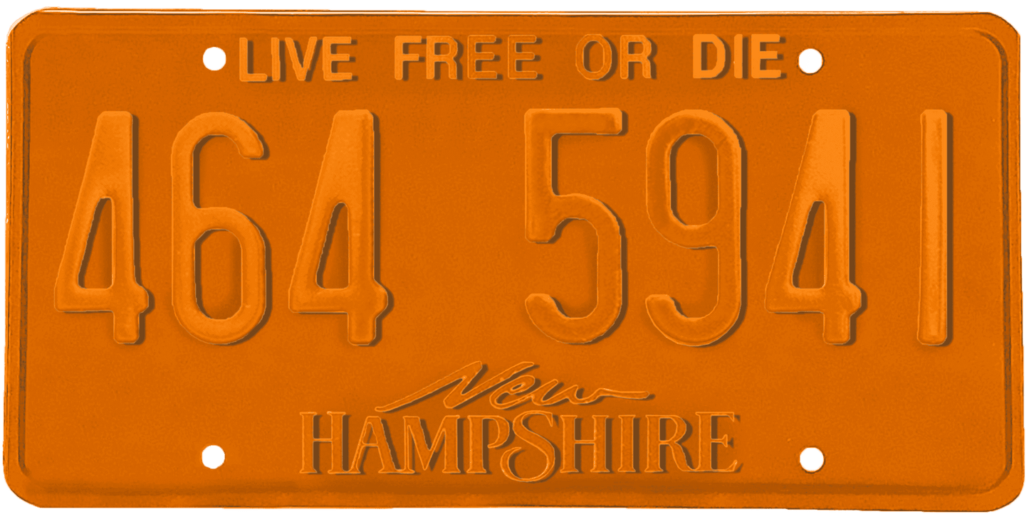 New Hampshire License Plate Wrap Kit