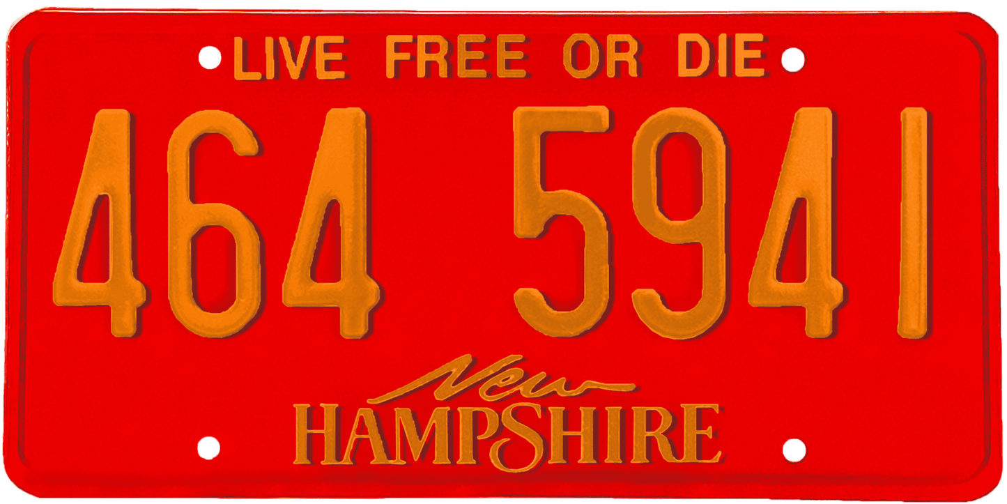 New Hampshire License Plate Wrap Kit