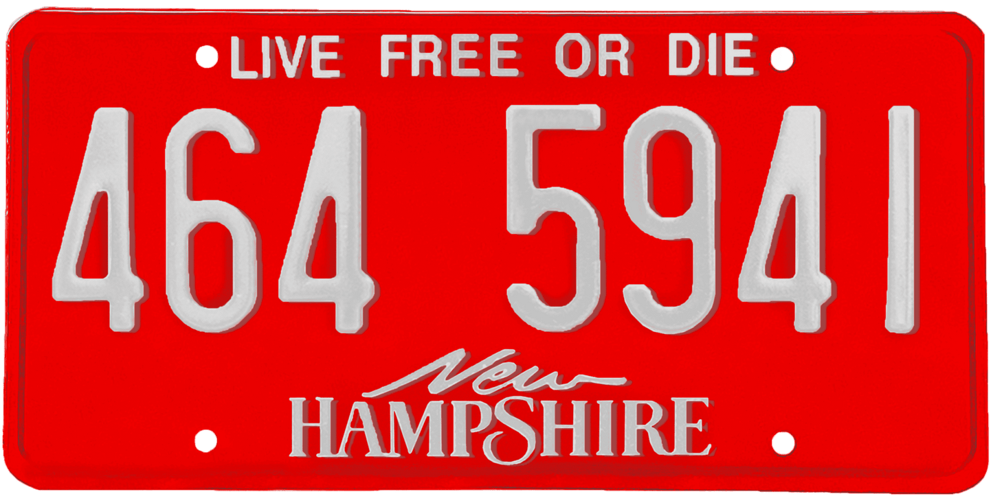 New Hampshire License Plate Wrap Kit