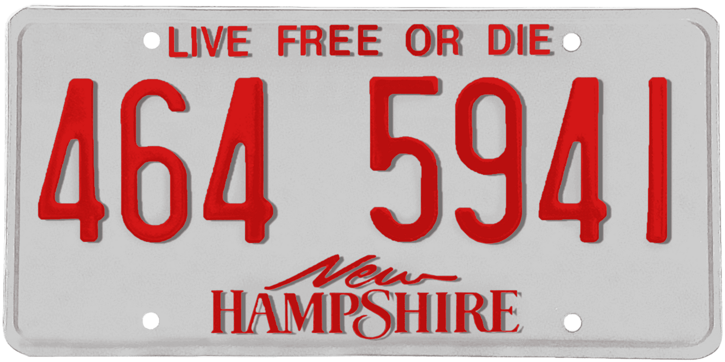 New Hampshire License Plate Wrap Kit