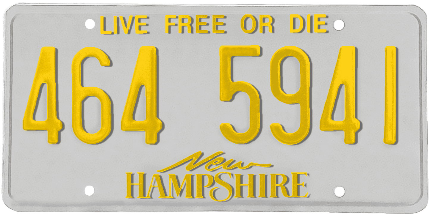 New Hampshire License Plate Wrap Kit