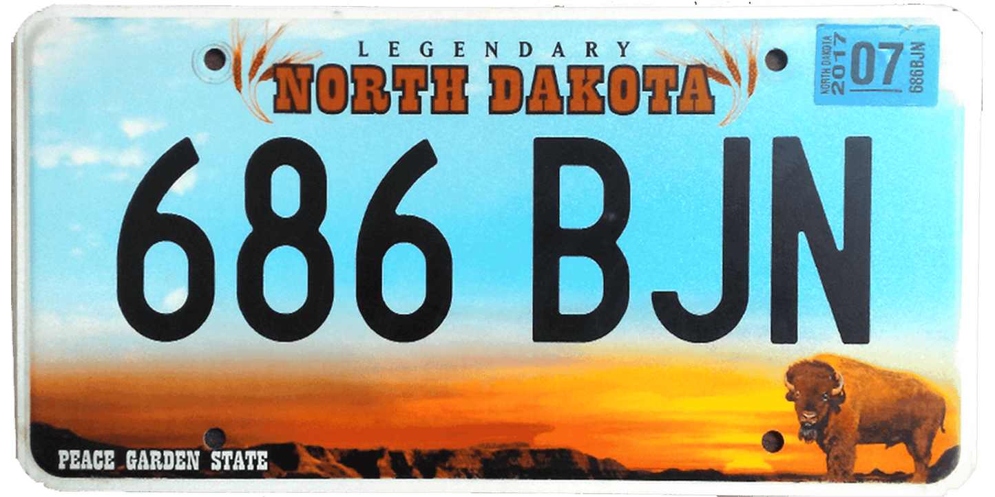 North Dakota License Plate Wrap Kit