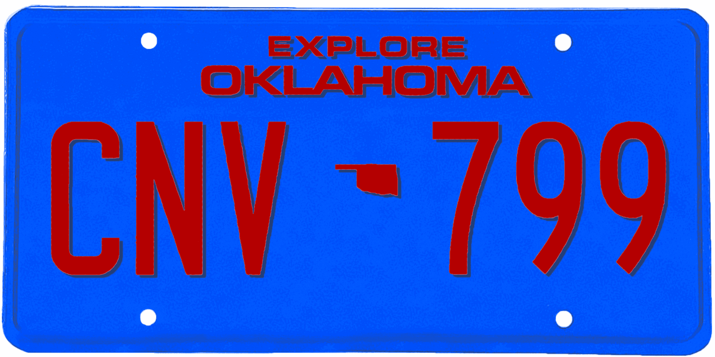 Oklahoma License Plate Wrap Kit