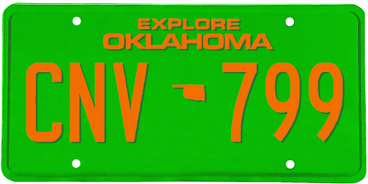 Oklahoma License Plate Wrap Kit