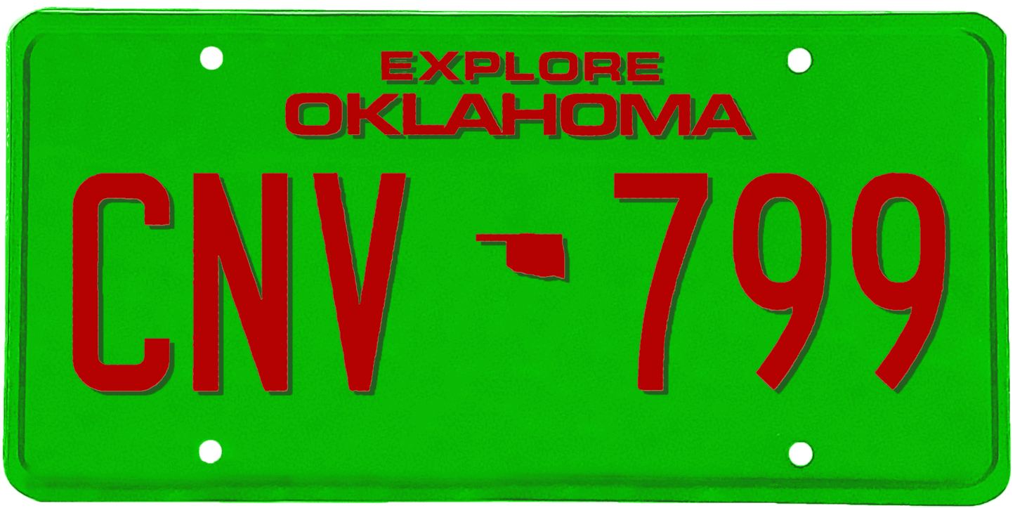 Oklahoma License Plate Wrap Kit