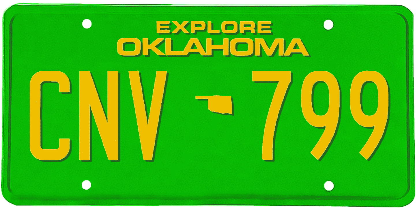 Oklahoma License Plate Wrap Kit