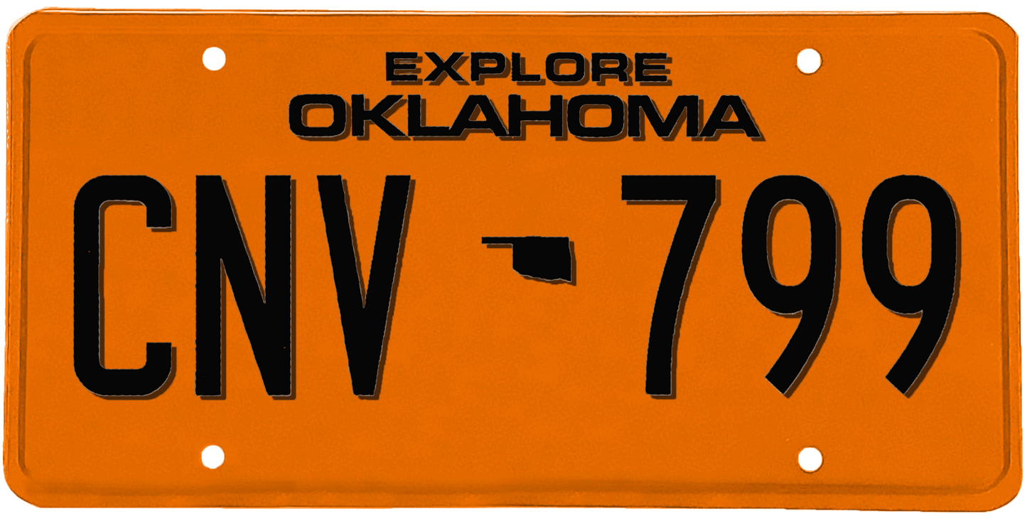 Oklahoma License Plate Wrap Kit