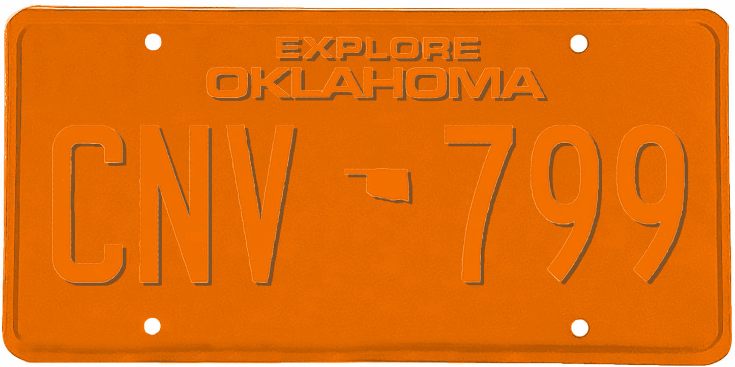 Oklahoma License Plate Wrap Kit