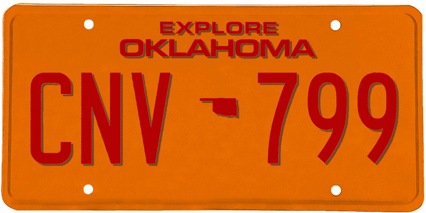 Oklahoma License Plate Wrap Kit