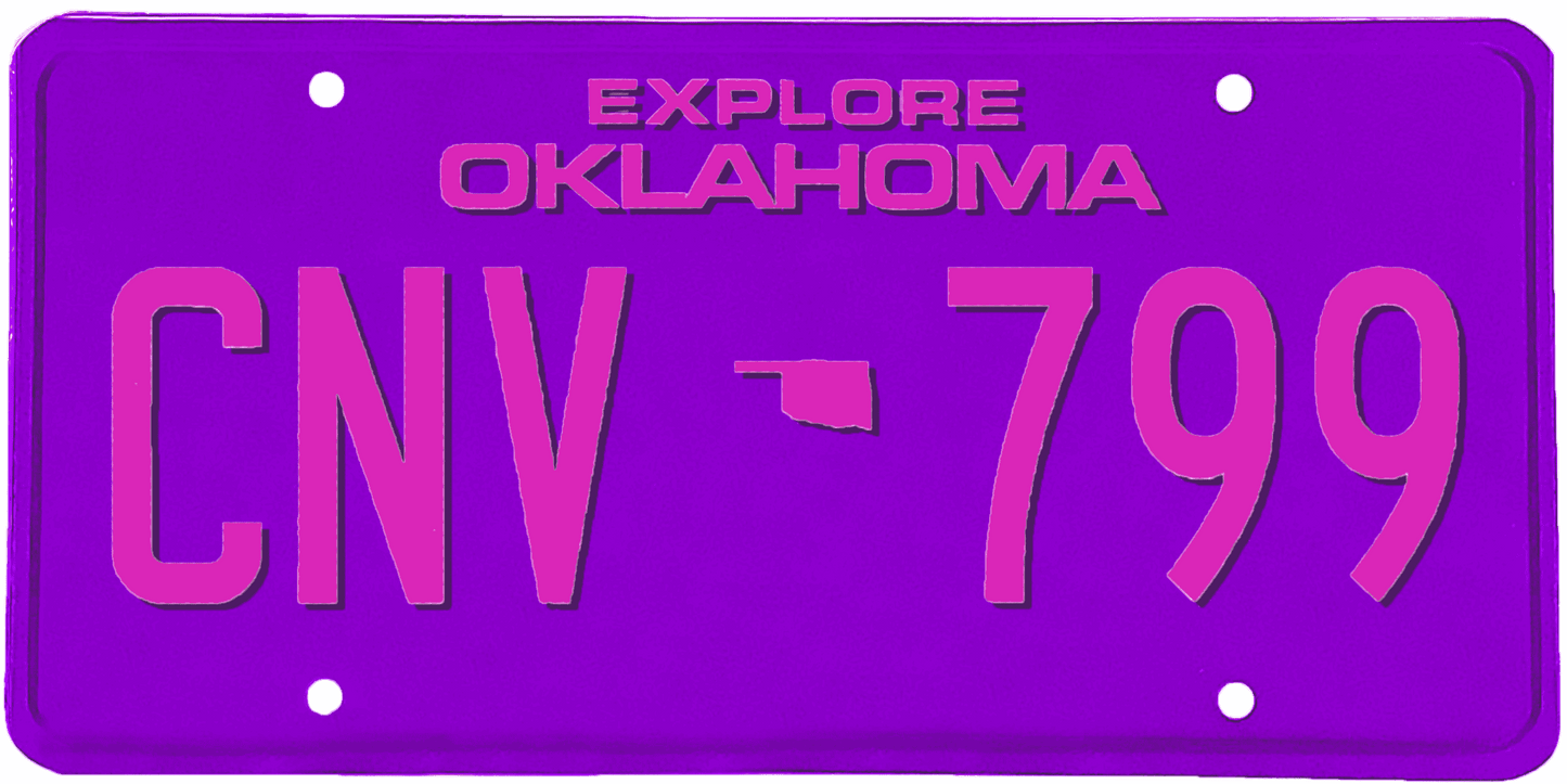 Oklahoma License Plate Wrap Kit