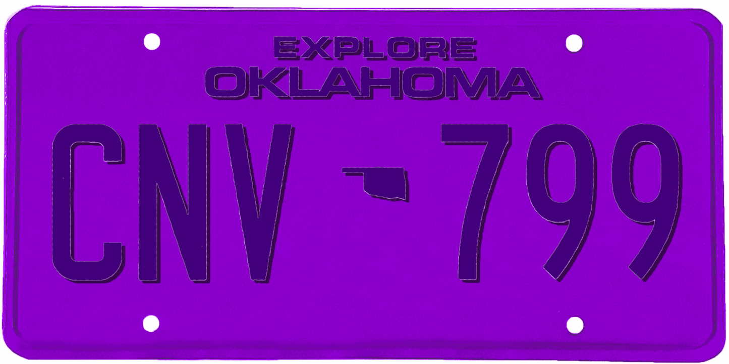 Oklahoma License Plate Wrap Kit