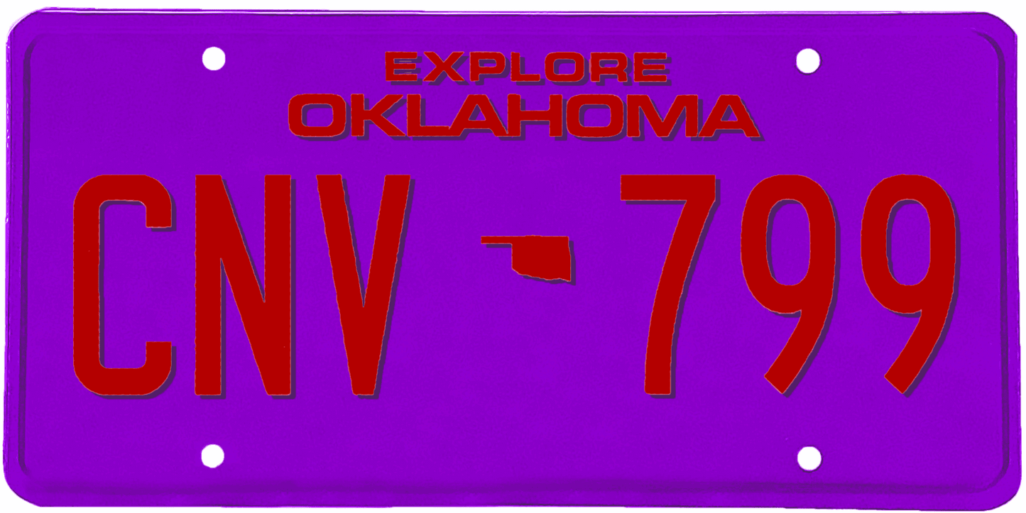 Oklahoma License Plate Wrap Kit