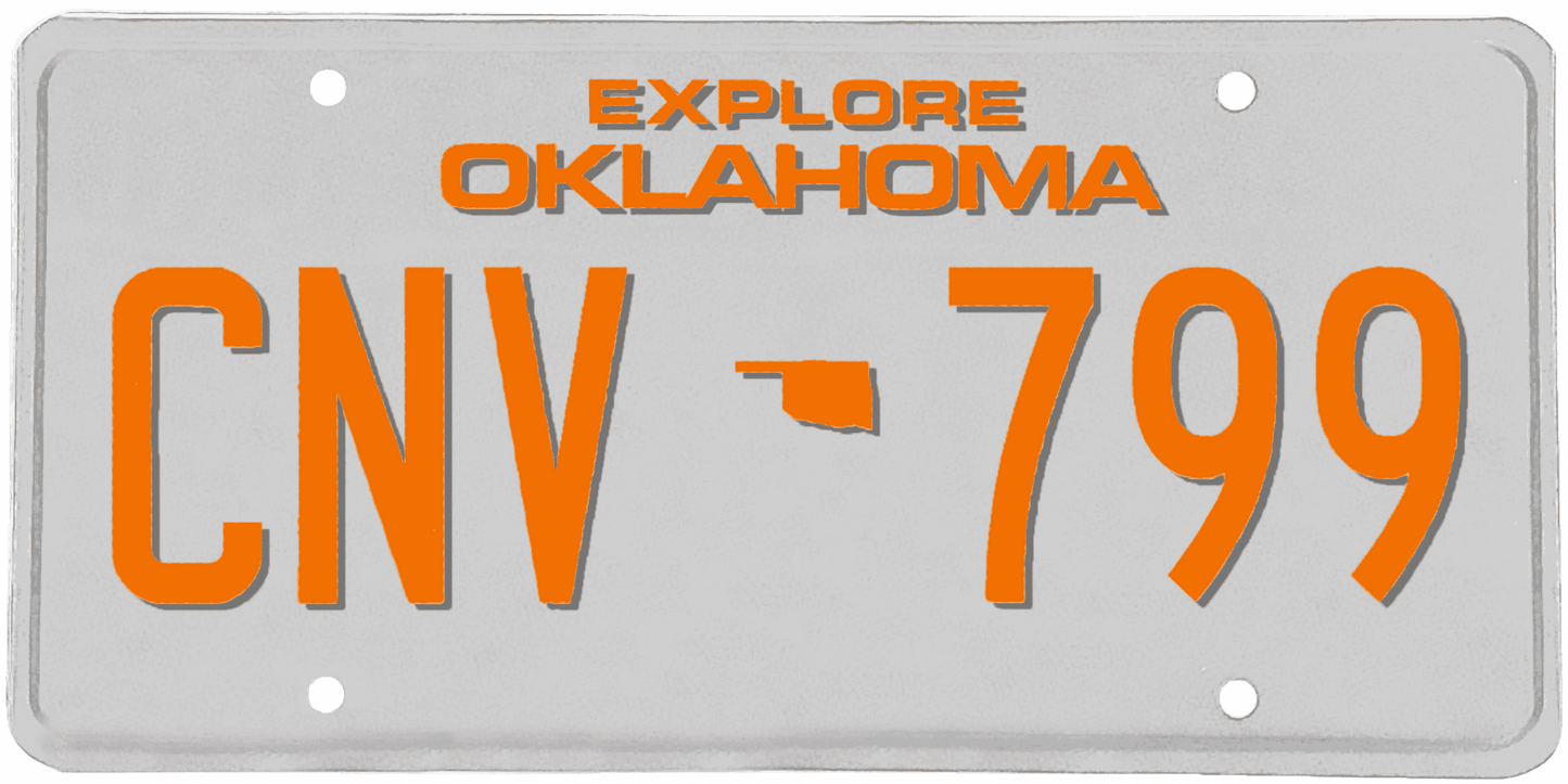 Oklahoma License Plate Wrap Kit