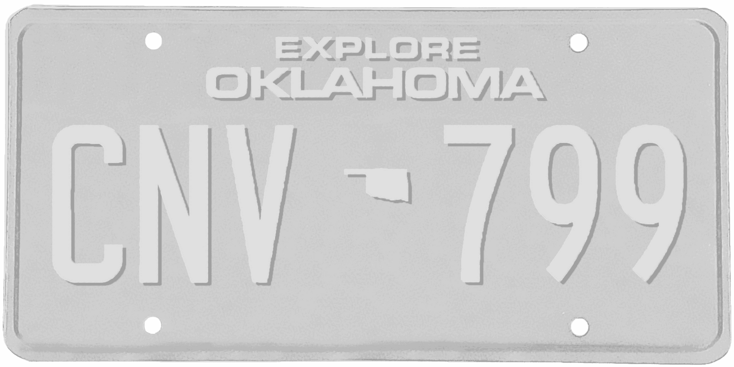 Oklahoma License Plate Wrap Kit