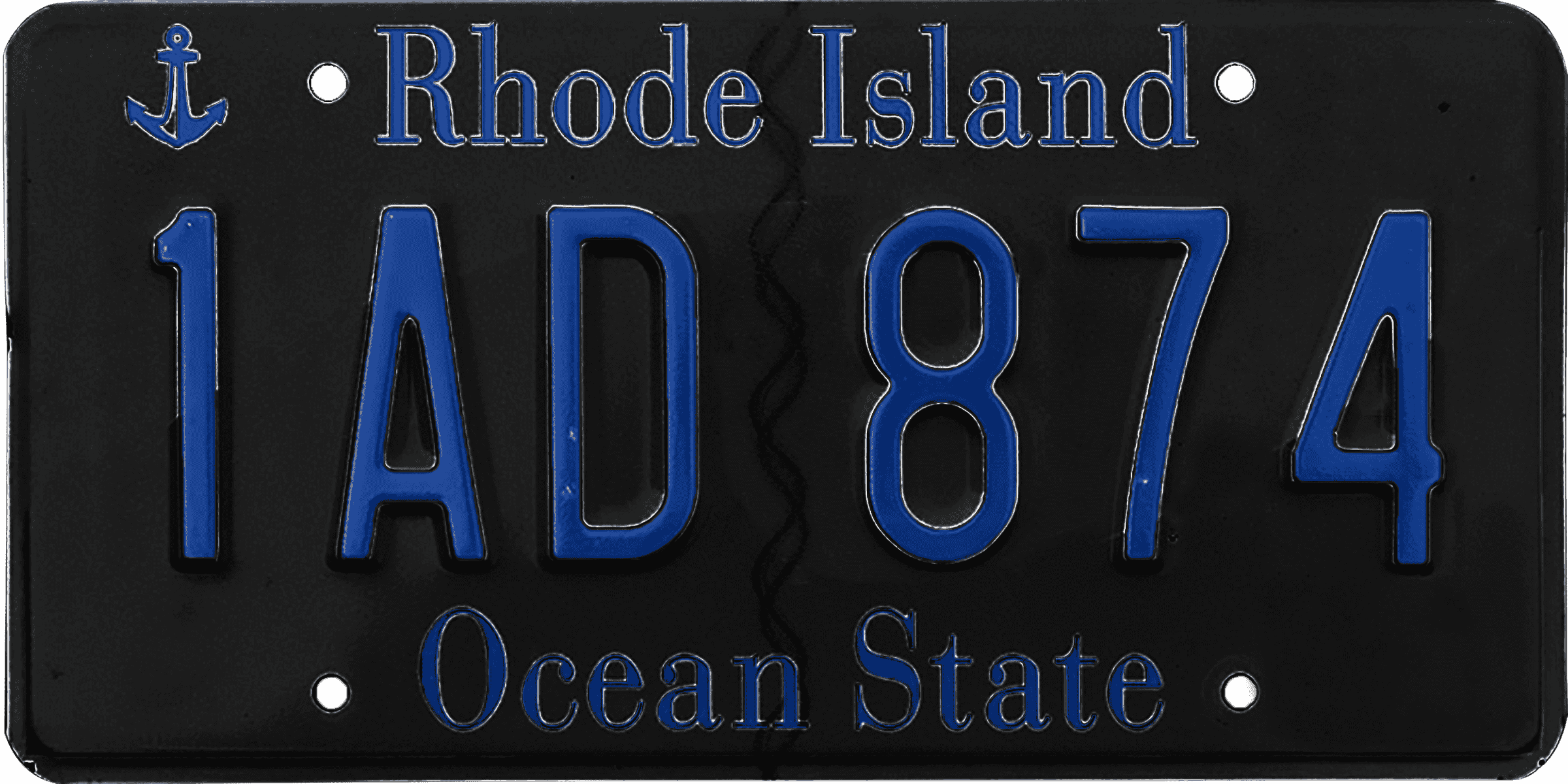 Personalized Rhode Island License Plate - Version 1 For Bicycles, Kids Bikes & Cars