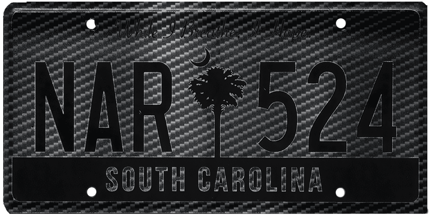 South Carolina License Plate Wrap Kit