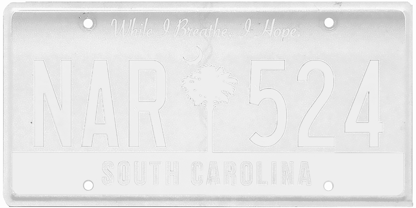 South Carolina License Plate Wrap Kit