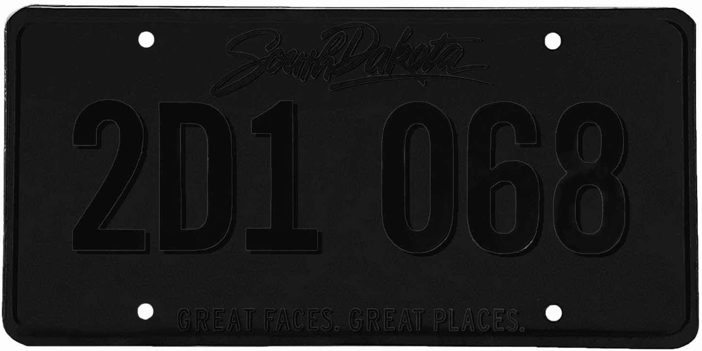 South Dakota License Plate Wrap Kit