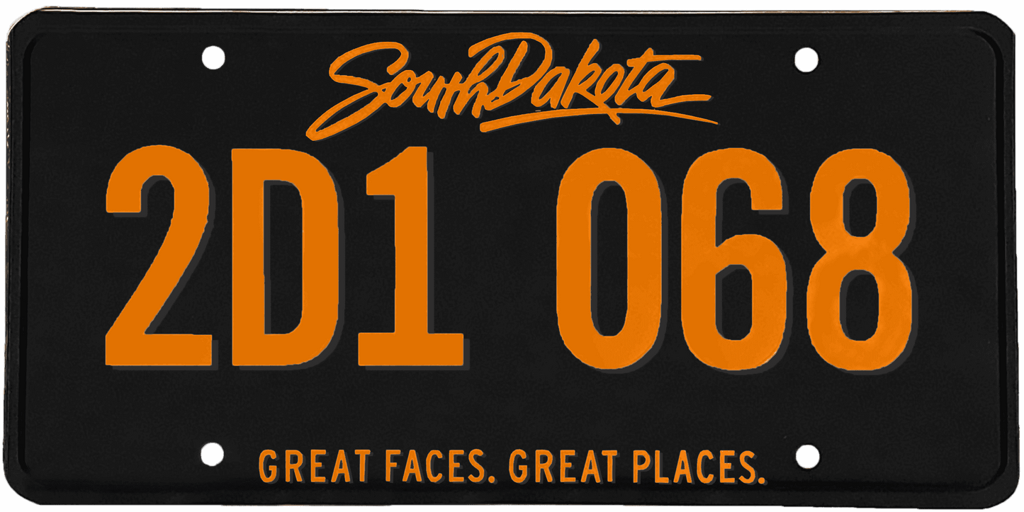 South Dakota License Plate Wrap Kit