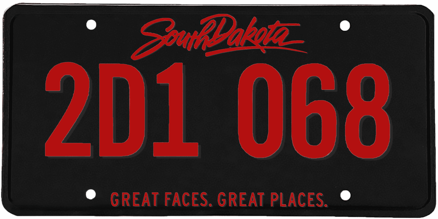 South Dakota License Plate Wrap Kit