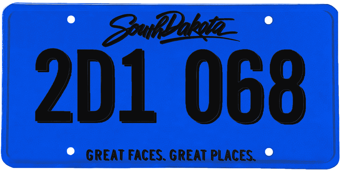 South Dakota License Plate Wrap Kit