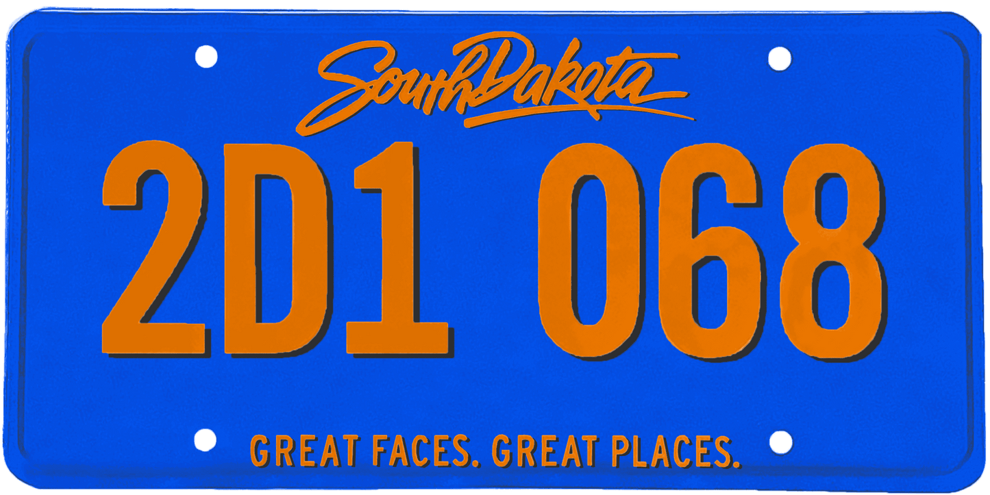 South Dakota License Plate Wrap Kit